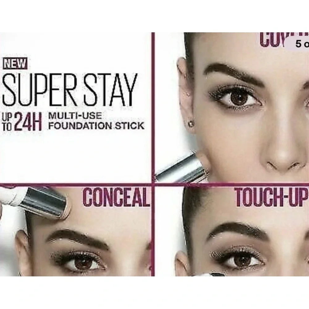Lot of 2 Maybelline  Super Stay Multi-Use Foundation Stick, 112  Natural Ivory